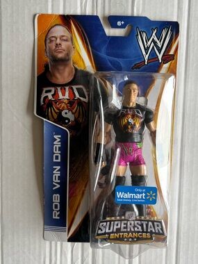 Mattel WWE Rob Van Dam Figure RVD Black & Pink Accents 2013 Walmart Exclusive